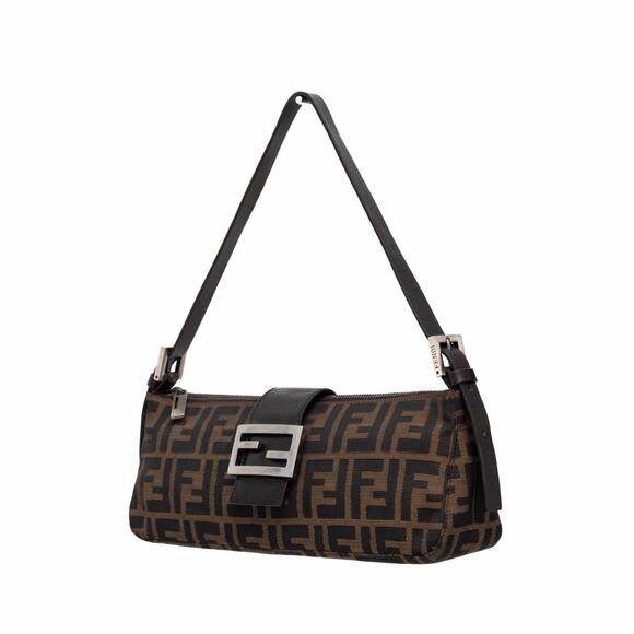 VTG FENDI Zucca FF Monogram Baguette Shoulder Bag Brown RARE - Picture 3 of 16